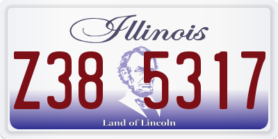 IL license plate Z385317
