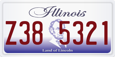 IL license plate Z385321