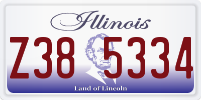 IL license plate Z385334