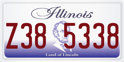 IL license plate Z385338