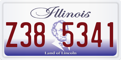IL license plate Z385341