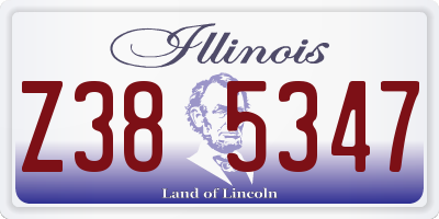 IL license plate Z385347