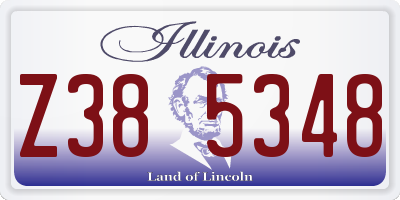 IL license plate Z385348