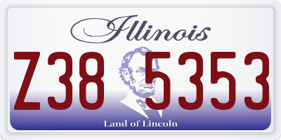 IL license plate Z385353