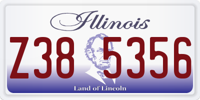 IL license plate Z385356