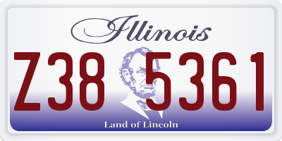 IL license plate Z385361
