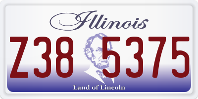 IL license plate Z385375