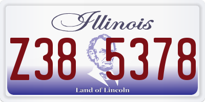 IL license plate Z385378