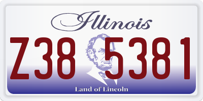 IL license plate Z385381