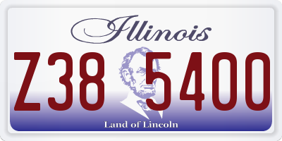 IL license plate Z385400
