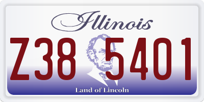 IL license plate Z385401