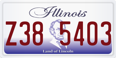 IL license plate Z385403