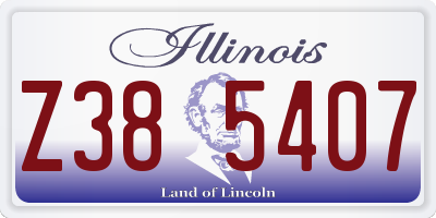 IL license plate Z385407