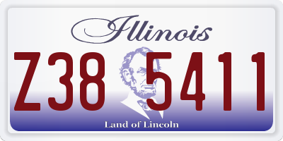 IL license plate Z385411
