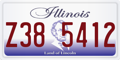 IL license plate Z385412