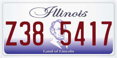 IL license plate Z385417