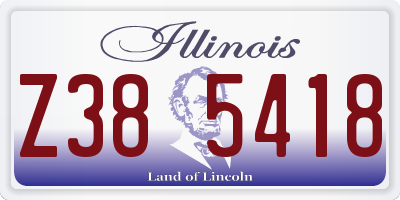 IL license plate Z385418