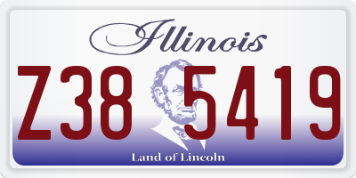 IL license plate Z385419