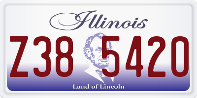 IL license plate Z385420