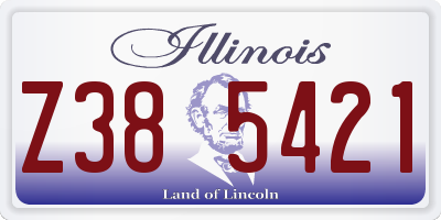 IL license plate Z385421