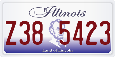 IL license plate Z385423