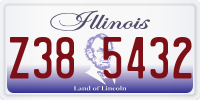 IL license plate Z385432