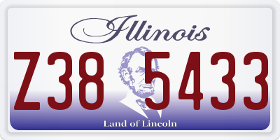 IL license plate Z385433