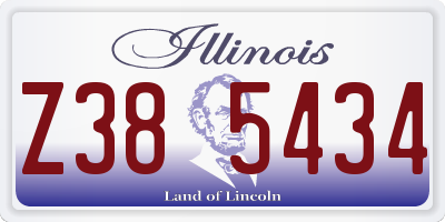 IL license plate Z385434