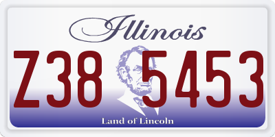 IL license plate Z385453