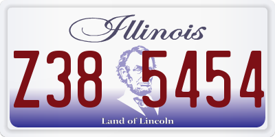 IL license plate Z385454