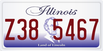 IL license plate Z385467