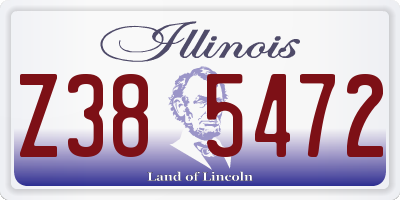 IL license plate Z385472