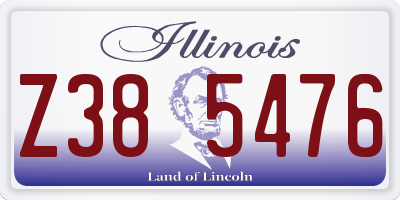 IL license plate Z385476