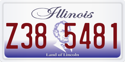 IL license plate Z385481