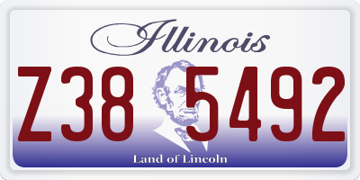IL license plate Z385492