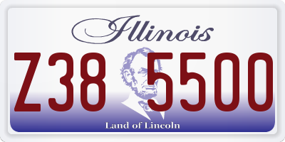 IL license plate Z385500