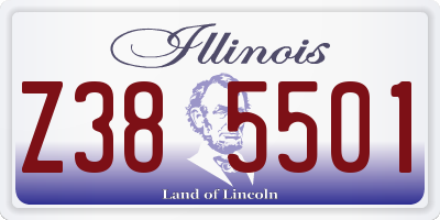 IL license plate Z385501