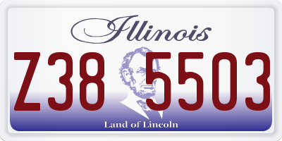 IL license plate Z385503