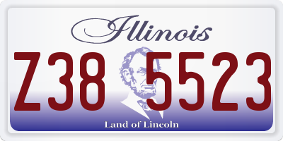IL license plate Z385523