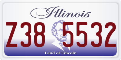 IL license plate Z385532