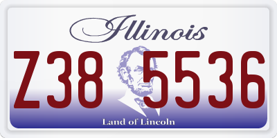 IL license plate Z385536