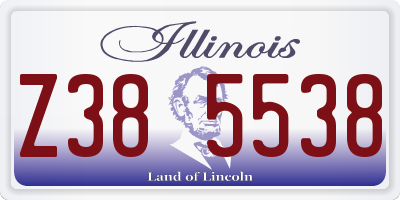 IL license plate Z385538