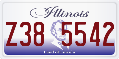 IL license plate Z385542