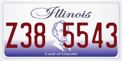 IL license plate Z385543