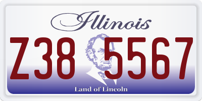 IL license plate Z385567