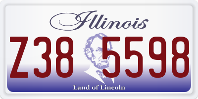 IL license plate Z385598