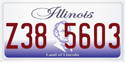 IL license plate Z385603
