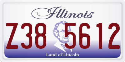 IL license plate Z385612