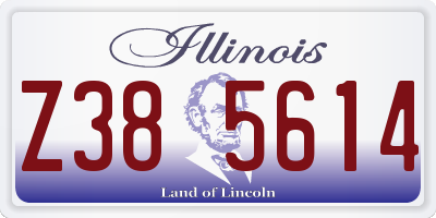 IL license plate Z385614