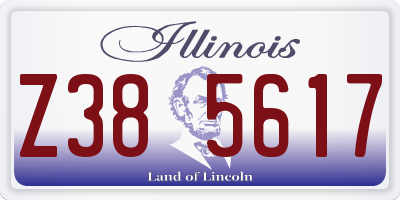 IL license plate Z385617